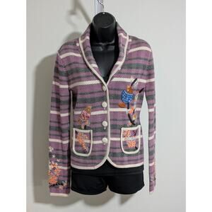 American Retro 100% Wool Paris Ludovic Blazer Jacket - Size 1
